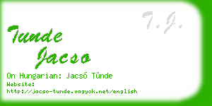 tunde jacso business card