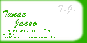 tunde jacso business card